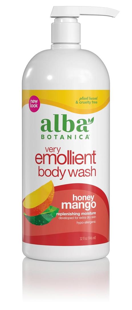 Alba Botanica Very Emollient Body Wash, Honey Mango, 32 Oz (Packaging May Vary)