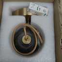 Modern Pendant Lighting, Smoke Crystal Small Pendant Light Fixture for Kitchen Island, Brushed Brass Ceiling Light Single Pendant Light for Dining Room Bathroom