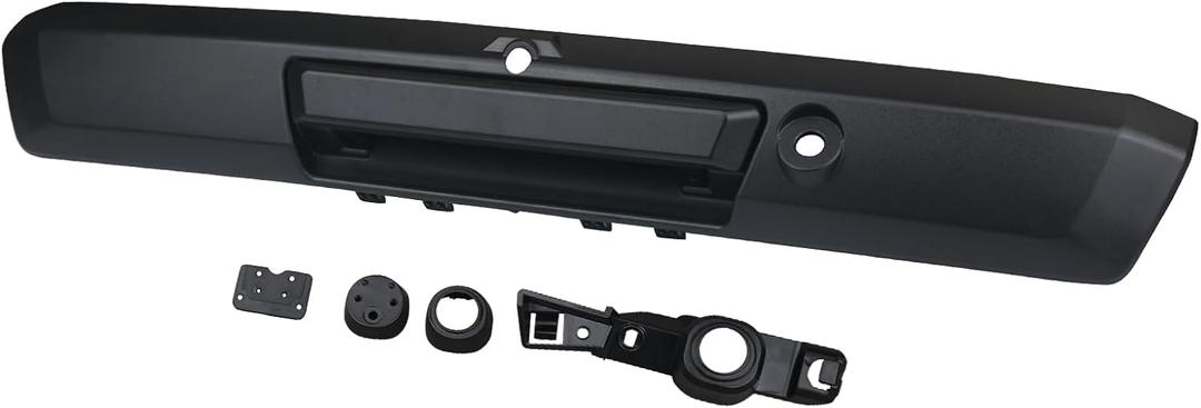 TQPONLY Tailgate Handle with Keyhole&Camera Hole,Compatible with 2017-2020 Ford F250 F350 F450 F550 Super Duty Pickup Rear Door Latch Handle (Textured Black)