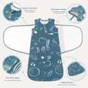 ZIGJOY Sleep Sack Swaddle 1.0 Tog Baby Wearable Blanket 100% Cotton Baby Swaddle Blanket for Newborns 6-12 Months Space&Blue, M