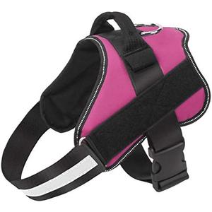 Bolux Dog Harness, No-Pull Reflective Dog Vest, Breathable Adjustable Pet Harness with Handle for Outdoor Walking - No More Pulling, Tugging or Choking (Rose Red, XS)