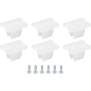 MECCANIXITY Waterproof LED Strip Mounting Clips Holder Mounting Bracket Support Fixing Clamps Fit 5mm to 6mm Silicone LED Strip Lighting, Translucent Pack of 50