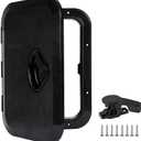 Marine Deck Access Hatch 10.63"14.76" White/Black Rectangle Boat Hatch & Lid, Boat Deck Hatch Lids