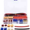T-Plug EC3 XT60 Male Female Connector Adapters with 14AWG Silicone Wire and Heat Shrink Tubes for RC ESC Lipo Battery Motor(52PCS)