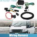 X AUTOHAUX 1 Set 118494 4-Pin 4 Way Trailer Wiring Harness Trailer Converter Towing Hitch Wiring for Ford Transit-150 250 2015-2022