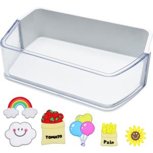Upgraded DA97-12650A, DA63-06963A, DA63-07104A Door Shelf Basket Bin (Right Side) Compatible with Samsung RF260/RF261/RF263beaesr Refrigerators, Part number: AP5620330, 2692337 with 6 Fridge Magnets