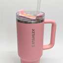 STANLEY Quencher H2.0 Tumbler with Handle and Straw 40 oz | Flowstate 3-Position Lid | Cup Holder Compatible for Travel | Insulated Stainless Steel Cup | BPA-Free | Peony
