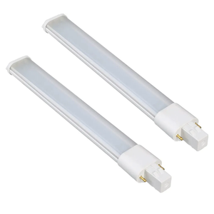 2 Pack 7W 2 Pin GX23 LED Horizontal PL Light Bulb Warm White, 13W CFL Equivalent, PLS-13W Replacement LED Plug & Play Light Bulb(Warm White 3000K)