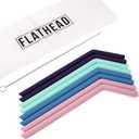 8 Reusable Silicone Smoothie Straws and Cleaning Brush, 30 ounce - 20 ounce Tumblers Compatible, Dishwasher Safe, Extra Long Straw - Flexible and Yeti/RTIC Tumbler Compatible