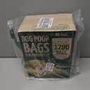 Reli. Biodegradable Dog Poop Bags w/Holder (1200 Count - 80 Rolls Bulk) | Leash Clip Dispenser | 9x13" Large Dog Bags for Poop | Green Eco-Friendly Oxobiodegradable Waste Disposal Refills (Unscented)