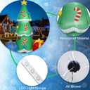 6FT H Adorable Christmas Inflatable Tree with Two Gift Gags with Build-in LED Lights, Blow up Christmas Tree Outdoor Indoor Decorations Large Party Yard Decoration
