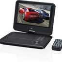 GPX PD901B PD901B Standard Portable DVD Player with 9-Inch Swivel Screen and Remote