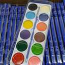 100 Pack Watercolor Paint Set for Kids, 12 Colors Watercolors Paints with Paint Brush, Kids Watercolor Paint Set for Party Favor, Classroom,School Supplies.