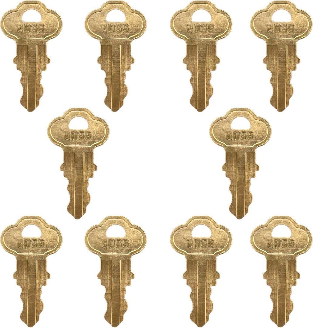 (10) Dispenser #2055 Keys for Bradley Paper Towel & Toilet Tissue & & Soap Dispensers