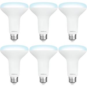 DEGNJU 6 Pack BR30 LED Recessed Light Bulb, Dimmable Indoor Flood Light Bulbs CRI80 7W Equivalent 65W 5000K Daylight 650 Lumens, 15000 Lifetime Hours E26 Base LED Can Light Bulb, Flicker-Free