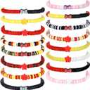 Landical 16 Pcs Mouse Birthday Party Supplies Favors Friendship Bracelet Set Adjustable Stretch Beaded Bracelets