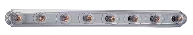 De-Lovely 48 in. 8-Light Chrome Traditional Wall Dressing Room Bathroom Vanity Light Bar