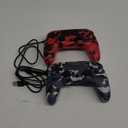 ZeroStory 2 Pack Wireless Controller For PS4/Pro/PC, Gamepad with USB Cable/1000mAh Battery/Dual Vibration/6-Axis Motion Sensor/3.5mm Audio Jack/Multi Touch Pad/Share Button (Red and Blue)