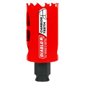 Diablo Carbide Teeth Hole Saw for Wood and Metal - Diablo Mandrel Shank - 1-1/2" Diameter, 2-3/8" Length - DHS1500CT