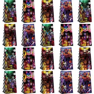 20pcs Freddy's Goodie Bags, 5 Nights Themed Party Bags for Boys Girls Kids Party Decorations (FNAF)