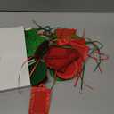 Jetec 30 Pcs Christmas Photo Ornament Frame Xmas Picture Frame Ornament Mini Felt Glitter Hanging Photo Frames Small Holiday Family Picture(Red, Green)