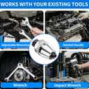 Damaged Bolt Extractor and Stud Remover Tool, Manual Grip Mechanism for 1/4" to 1/2" Broken, Stripped, Rounded or Rusted Bolts