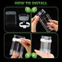 Yaomiao 4 Pcs No Mess Small Bird Feeders Automatic Parakeet Water Dispenser Clear Quail Feeder and Watered Cage Accessories for Small and Medium Parakeet Cockatiel Canary(Assorted,Clear)