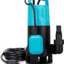 1.3HP Sump Pump 5280GPH Submersible Water Pump with Float Switch, Submersible Utility Pumps Removal for Pools, Basement Flooding, Garden Pond Low Water Level with 20ft Power Cord