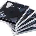 Maxtek 10.4 mm Standard Double (2 Discs Capacity) Clear CD Jewel Case with Black Tray, 10 Pack