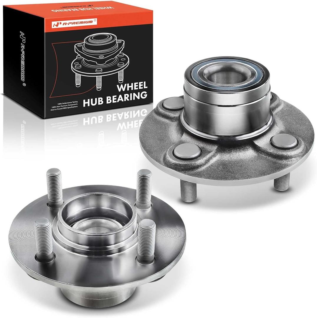 A-Premium 2 x Rear Wheel Bearing and Hub Assembly with 4-Lug Compatible with Nissan Sentra 1990-1999, NX 1991-1993, 200SX 1995-1998