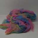 No Brand Rainbow Bed Canopy for Girls Kids, 4 Corner Post Princess Full Canopy Bed Curtains with DIY Star Stickers for Bedroom Decor 84x42