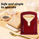 Bagel Slicer, Perfect for Bagels, Safe Grip, Safety Shield, Bagel Cutter Stainless Steel, Universal Slicer (Red)