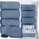 Microfiber Quick Dry Gym Towel, Lint Free Odor-Free Absorbent Fiber, Fast Drying, Men & Women Workout Gear for Body Sweat, Working Out, Towels (Blue, 5Pack - 16 * 27Inch)