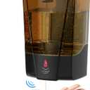 SVAVO Automatic Soap Dispenser Hand Soap Dispenser Wall Mount 600m/21fl.oz, Touchless Electric Sensor Pump Battery Operated for Offices Home Kitchen Bathroom Hotel Restaurant Commercial (Black+Amber)