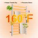 Heated Towel Racks for Bathroom, Wall Mounted Electric Towel Warmer Racks with Timer & Temperature Control, 10 Bar Stainless Steel Towel Heater for Bathroom,White, Plug-in