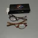 JM 2 Pairs Makeup Reading Glasses Magnifying Flip Down Cosmetic Readers for Women with Spring Hinge +2.0