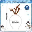 Christmas Deer Headband for Women Adults, Xmas Snowman Costume Headwear Cute Reindeer Horns Ears Headband for Holiday Party Supplies