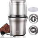 DR MILLS DM-7412M Stainless Steel Electric Dried Spice and Coffee Grinder,2 in 1 Wet and Dry, Removable Cups, Dishwasher Safe