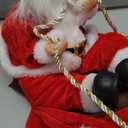 DULRLLY Christmas Santa Dog Clothes Funny Santa Claus Riding Deer Pet Costumes for Dogs Soft Comfortable Christmas Dog Costumes Santa Claus Pet Cosplay Costume for Puppy Dogs Cats(XL)