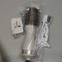 Travel Blow Dryer Brush in one, Dual Voltage 110V-240V Mini Hot Air Brush, Hair Trends Nano Titanium 2 Inch One Step Hair Dryer and Styler Volumizer Oval Shape