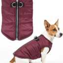 Puppy Winter Coats Small Dog Coat Waterproof Dog Jackets Puppy Jacket Coats for Small Dogs (X-Large (Chest: 22.6-23.6''), Rose)