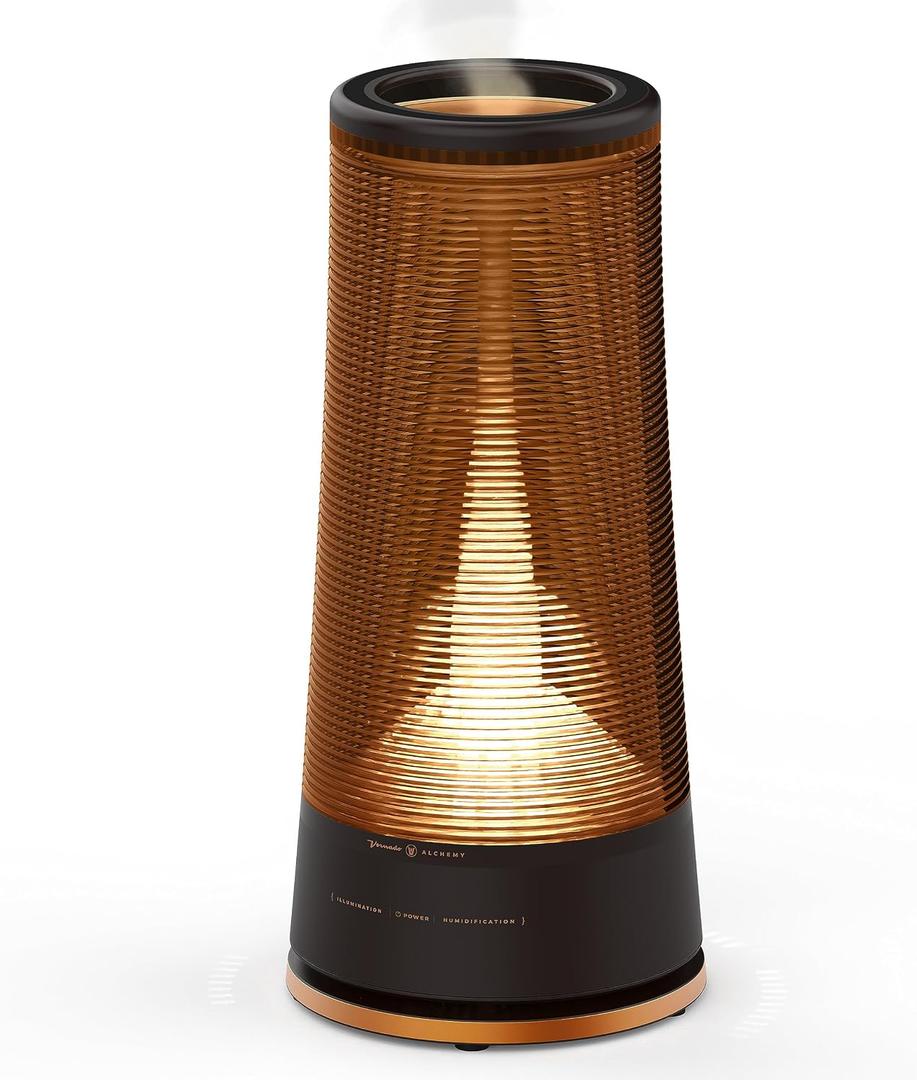 Vornado LUCERNA 3 Alchemy Ultrasonic Cool Mist Humidifier with Ambient Light, 1.5 Gallon Tank Capacity, 28 Hour Runtime, Touch Control, Auto Shut-Off Humidifier for Large Room, Bedroom