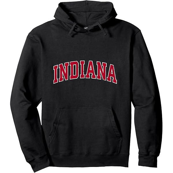 INDIANA  Throwback Design  Classic Pullover Hoodie ( L)
