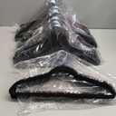 HOUSE DAY Black Velvet Hangers 60 Pack, Non Slip Clothes Felt Hanger Heavy Duty for Coat, Premium Slim Space Saving Suit Hangers for Closet Organizer, 360 Rotating Silver Hook