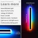 Widened 2 Pack Modern RGB Outdoor Wall Light, 48inch 10 Colors Dimmable LED Wall Mount Sconces, 41W, IP65 Waterproof, Long Linear Garage Lighting Fixtures for Garden, Yard, House