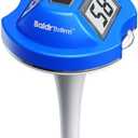 BaldrTherm Floating Pool Thermometer, Swimming Pool Thermometer Digital Solar, High Accurate, Anti-Fog Dual-Sided Display Screen for Babybath, Spas & Aquariums (Blue)
