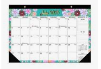 Comix 2025-2026 Floral Desk Calendar - 18 Month Desk Calendar (July 2025–Dec 2026) | 17"x12" Thick Paper with Classic Design for Office & Home 