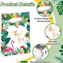 Marspark 60 Pcs Hawaiian Gift Bags Luau Party Tropical Goodie Candy Bags with Handle Summer Aloha Treat Bags Thank You Gift Bags for Hawaiian Luau Party Supplies(Hawaii Style)