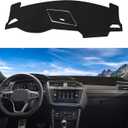 Dashboard Cover Mat Compatible with Volkswagen VW Tiguan 2017-2022 2023 2024 Dash Cover Nonslip Dash Mat Protector Sunshade No Glare Black