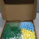 300 Pieces Glitter Easter Eggs Small Decorative Foam Eggs Ornaments Colorful Easter Ornaments with Shredded Paper Grass for Craft Home Decor, 0.6 x 0.7 Inch